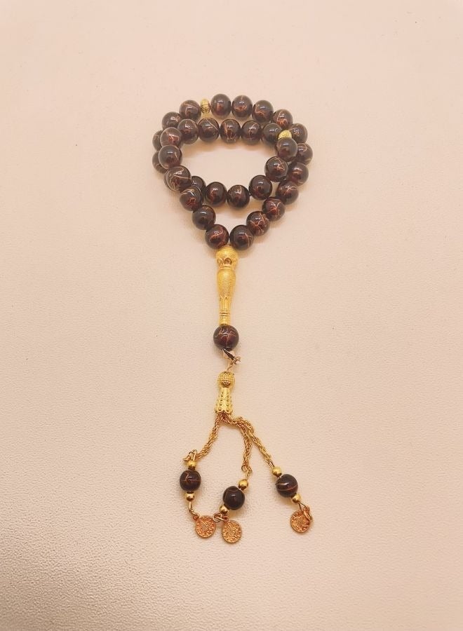 عام 33 حبات مسبحة زجاجية / تسبيح / 10 ملم - Image 2