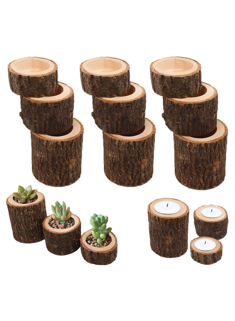 NANAO Candle Holders, Wooden Candle Holders Personalized Wooden Votive Tealight Holder for Wedding Centerpieces for Table,Valentine's Day |Home Decoration - Image 1