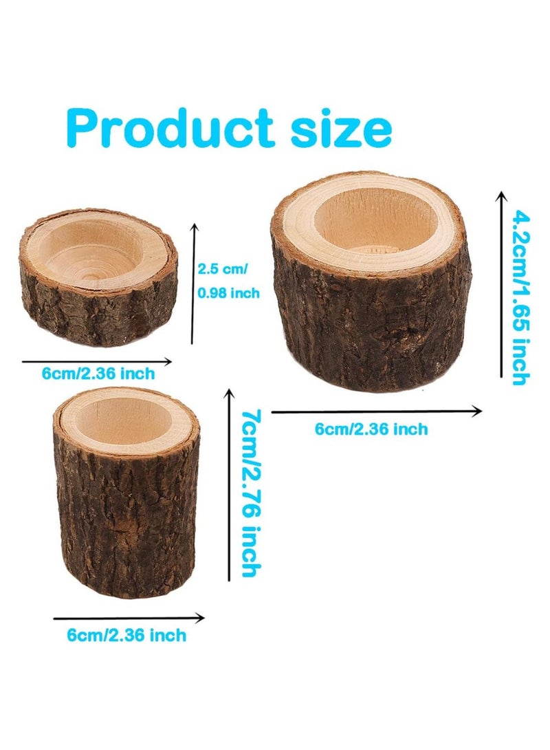 NANAO Candle Holders, Wooden Candle Holders Personalized Wooden Votive Tealight Holder for Wedding Centerpieces for Table,Valentine's Day |Home Decoration - Image 2