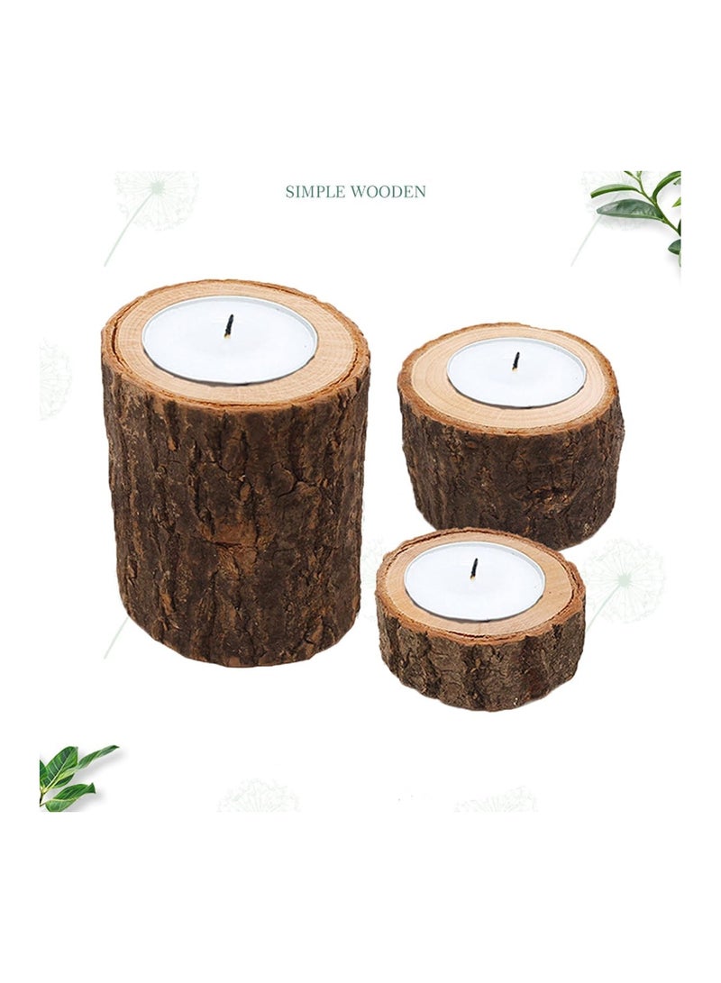 NANAO Candle Holders, Wooden Candle Holders Personalized Wooden Votive Tealight Holder for Wedding Centerpieces for Table,Valentine's Day |Home Decoration - Image 5