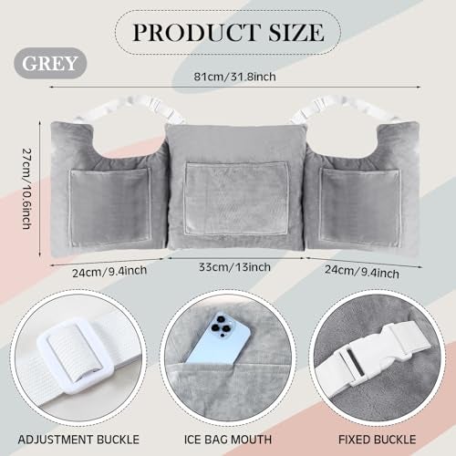 Suzile Mastectomy Pillow Post Surgery, Breast Pillow for After Breast Cancer Mastectomy Necessities, Surgery Recovery Gifts for Women(Gray) - Image 2