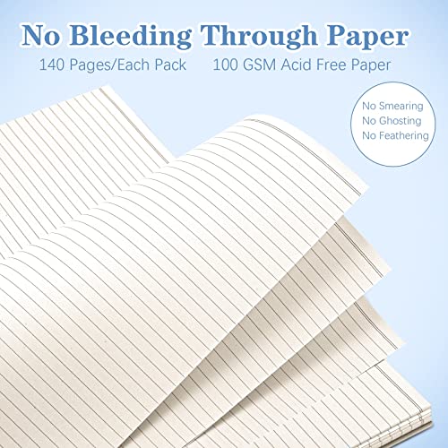 Amanple Spiral Notebook, College Ruled Notebook Journal, 4 Pack Large B5 Lined Notebooks for Work, School, Notes Taking, 8" x 10" Subject Notebook, 560 Thick Paper, 24pcs Index Tabs, Assorted Pastel Notebook - Image 2