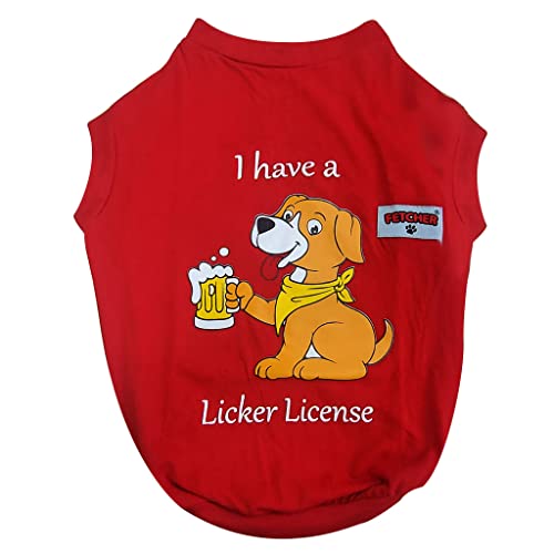 FETCHER Ink Blue And Bright Red T-Shirt For Dogs And Cats (24" Xxxl), Pack Of 1 - Image 4