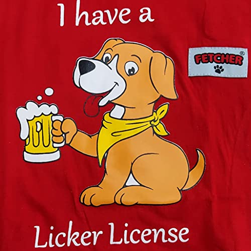 FETCHER Ink Blue And Bright Red T-Shirt For Dogs And Cats (24" Xxxl), Pack Of 1 - Image 5
