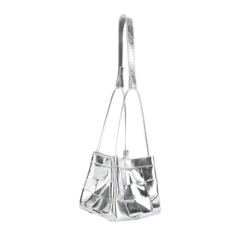 Women's Woven Leather Shoulder Bag - Image 5
