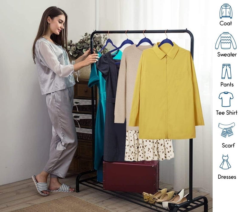 Revwd Velvet Clothes Hangers - Non-Slip Suit & Coat Hangers with 360° Swivel Hook | Heavy-Duty Slim Blue Hangers for Pants, Dresses & Shirts (Blue, Pack of 20) - Image 2