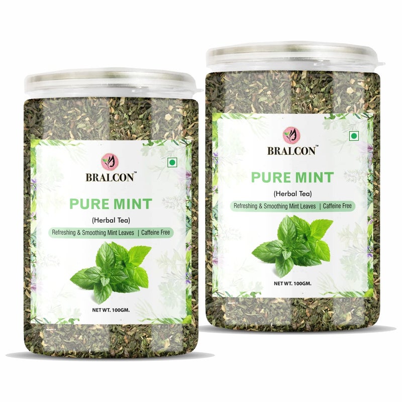 BRALCON Organic Mint Herbal Tea - 100g | 100% Pure & Natural Spearmint Herbal Green Tea for Stress Relief & Digestion - Image 4