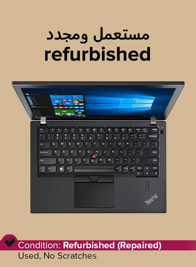 Refurbished - Thinkpad X270 Laptop With 12.5-Inch Display,Intel Core i7 Processor/6th Gen/8GB RAM/256GB SSD/Intel UHD Graphics 620 English Black