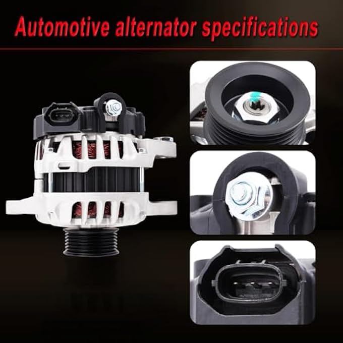 BIYANPIN Alternator Compatible with 2012-2017 Accent Veloster 2012-2013 Rio 2012-2014 Attitude 1.6L L4 Replace for 13209 373002B300 373002B500 373002B510 2608483 2616741 - Image 5