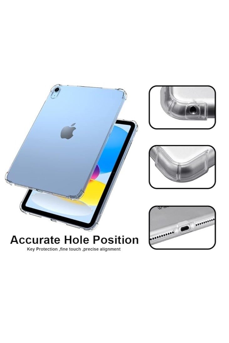 Clear Case Cover Compatible with iPad (A16) 11th/10th Generation (2025/2022), Anti-Fingerprints, Anti-Fall Drop Protection, Slim Lightweight Transparent Soft Cover with Soft Silicone Raised Edge for iPad A16 / 10 th 10.9" (Clear) - Image 3