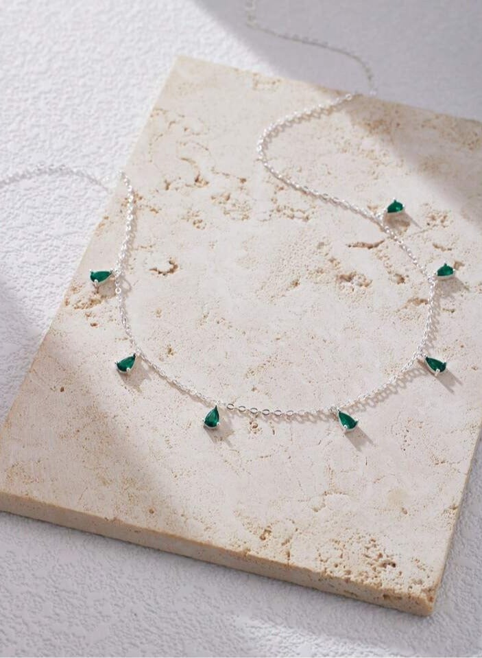 925 ستيرلنغ سيلفر تشارمز سلسال من الفضة الإسترلينية عيار 925 بقلائد فاخرة ناعمة مصنوعة بجودة عالية ودقة شديدة مزينة بكريستال طبيعي من حجر الزيركون لتعطي مظهرا رائعا للأميرة التي تستحقها - Image 2