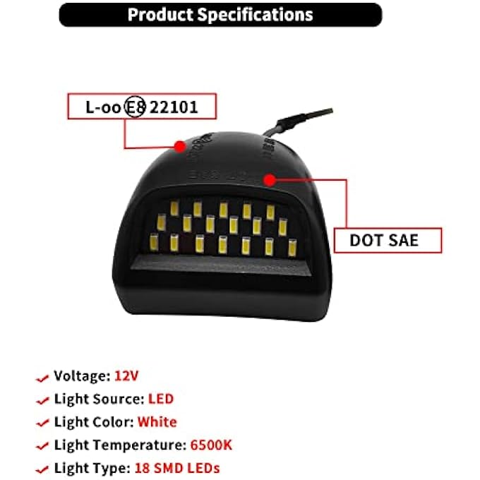 كيلا مجموعة مصابيح لوحة ترخيص LED كاملة متوافقة مع شيفروليه سيلفرادو وجي إم سي سييرا 1500 2500 3500 سوبربان تاهو يوكون إكس إل كاديلاك إسكاليد إكست قطعة واحدة - Image 4
