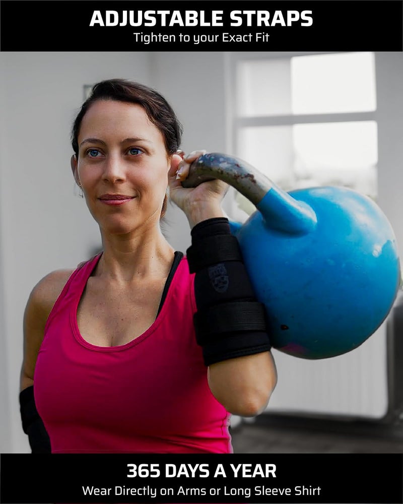 THEFITGUY حراس المعصم والساعد من كيتل بيل | 7 مم امتصاص الصدمات من النيوبرين | أحزمة قابلة للتعديل لتناسب آمن | حماية خفيفة الوزن ودائمة لتدريب كيتل بيل (زوج) - Image 5