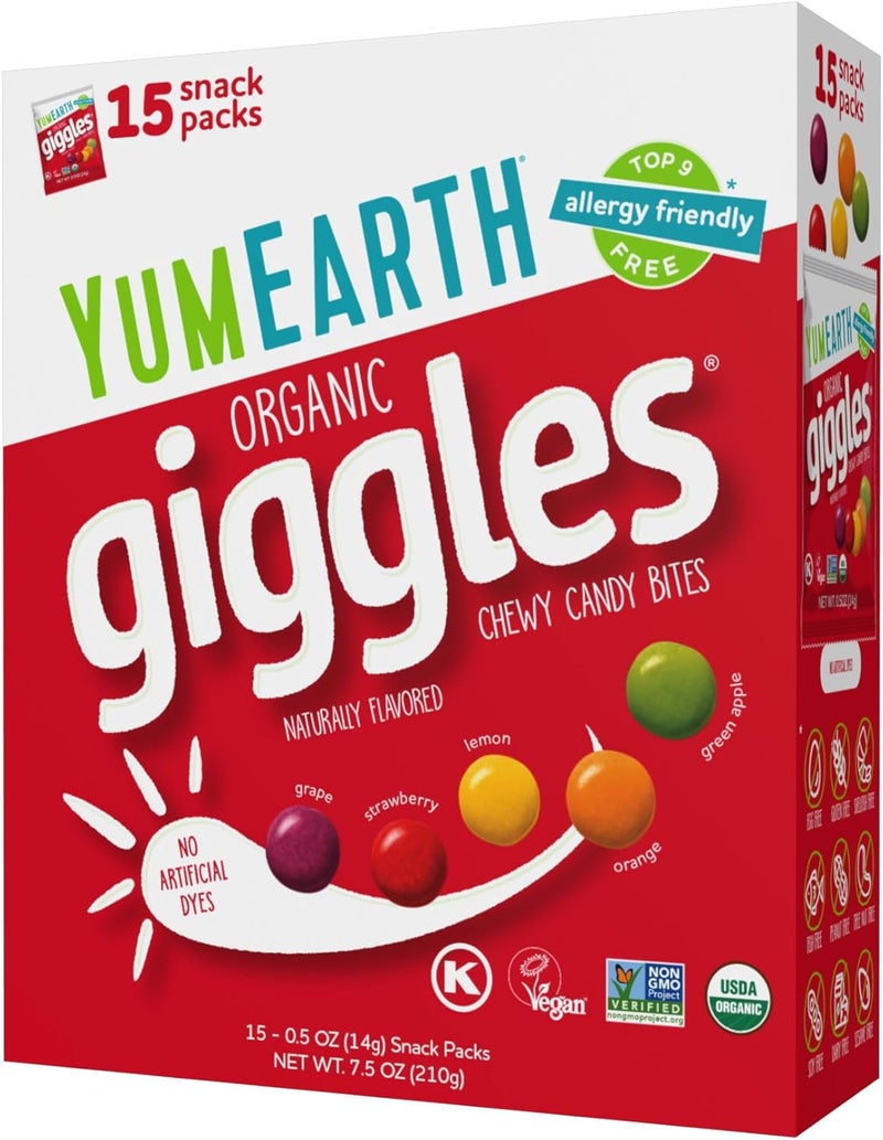 YumEarth Organic Giggles Chewy Candy Bites - Image 1