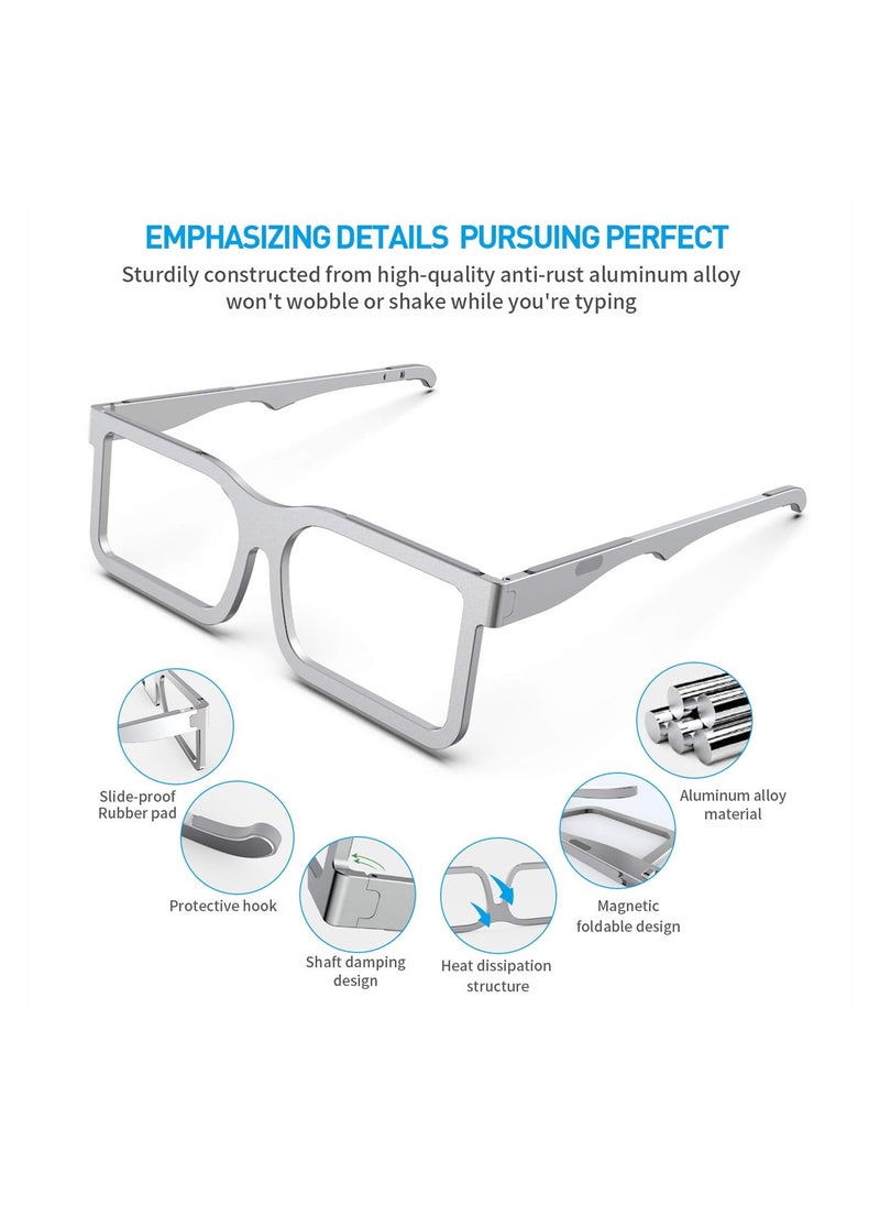 Foldable Laptop Stand, Laptop Stand Ergonomic for Desk, The Portable Laptop Riser, Aluminum Laptop Stand for Desk, Compatible with Mac MacBook Pro Air, for Surface, and More 10-16 in Computer