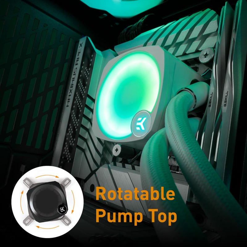 EKWB 360mm EK-Nucleus CR360 Lux D-RGB Intel/AMD CPU Liquid Cooler - Image 4