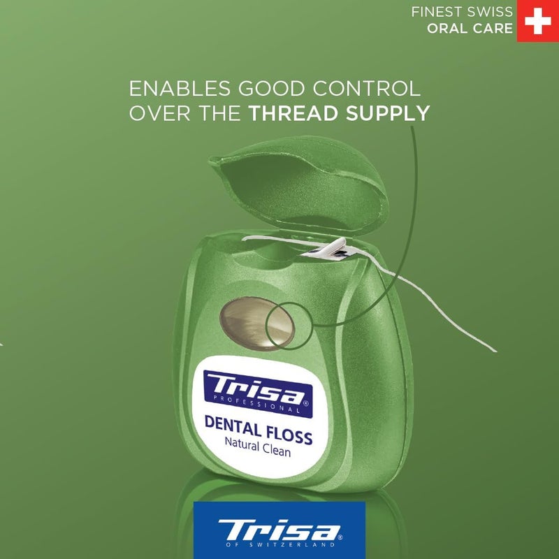TRISA خيط الأسنان الطبيعي النظيف الاحترافي من تريزا - 40م نعناع، 99% مواد خام متجددة - Image 4