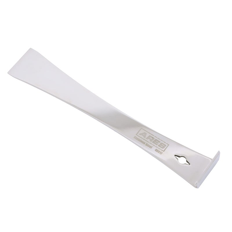 ARES 46017-12-Inch Stainless Steel Prybar Scraper - Ultra Sharp Scraper Removes Residue from Steel, Aluminum, and More - Prybar End Offers Extra Leverage - Built-In Nail Puller - Image 1