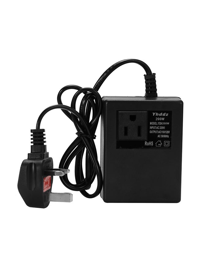 Loquat Transformer Step Down Voltage Converter Adapter Black 100x80x60mm - Image 1