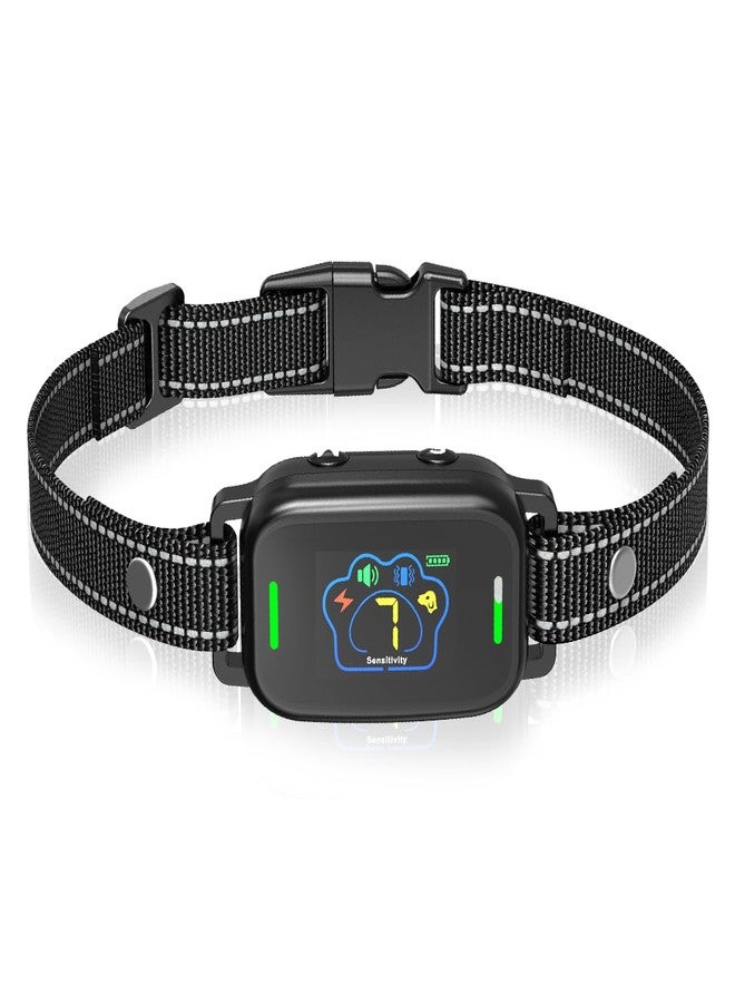AutoSky Pets Smart Anti-Barking Collar - Training Collar with 5 Adjustable Sensitivity Beep Vibration Shock, Bark Collar for Large Medium Small Dogs (Black) - Image 1