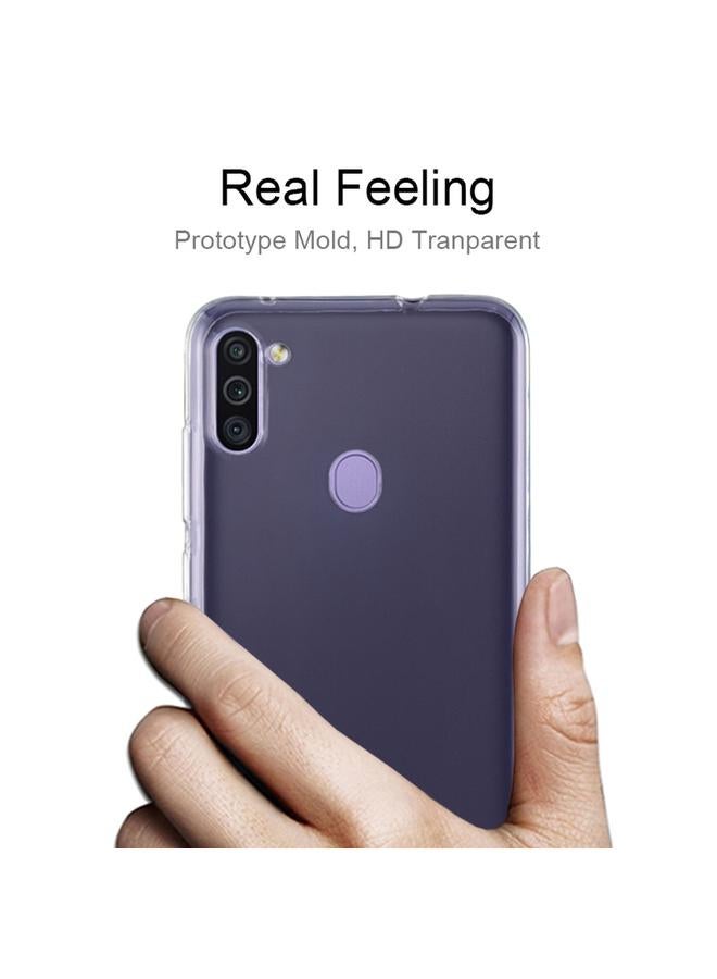 زبون جراب لهاتف Galaxy M11 مصنوع من مادة TPU فائقة النحافة وشفافة - Image 3