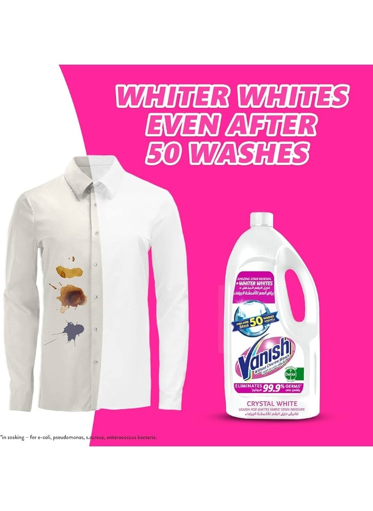 Vanish Vanish Crystal Liquid Stain Remover for White Clothes, Can Be Used with or Without Detergents and Additives, 900ml, 2 Pack  - Image 2