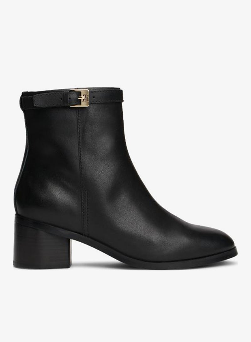 TOMMY HILFIGER Buckle Riding Mid Heel Bootie - Image 1