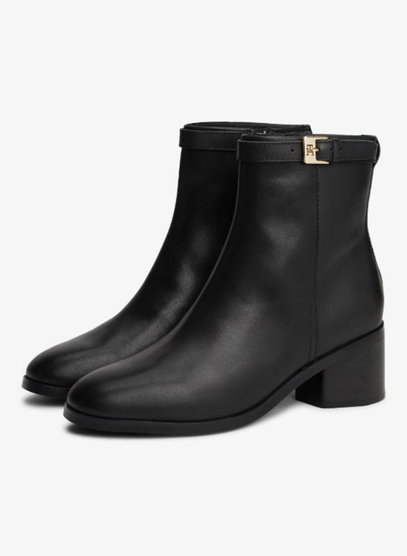 TOMMY HILFIGER Buckle Riding Mid Heel Bootie - Image 3