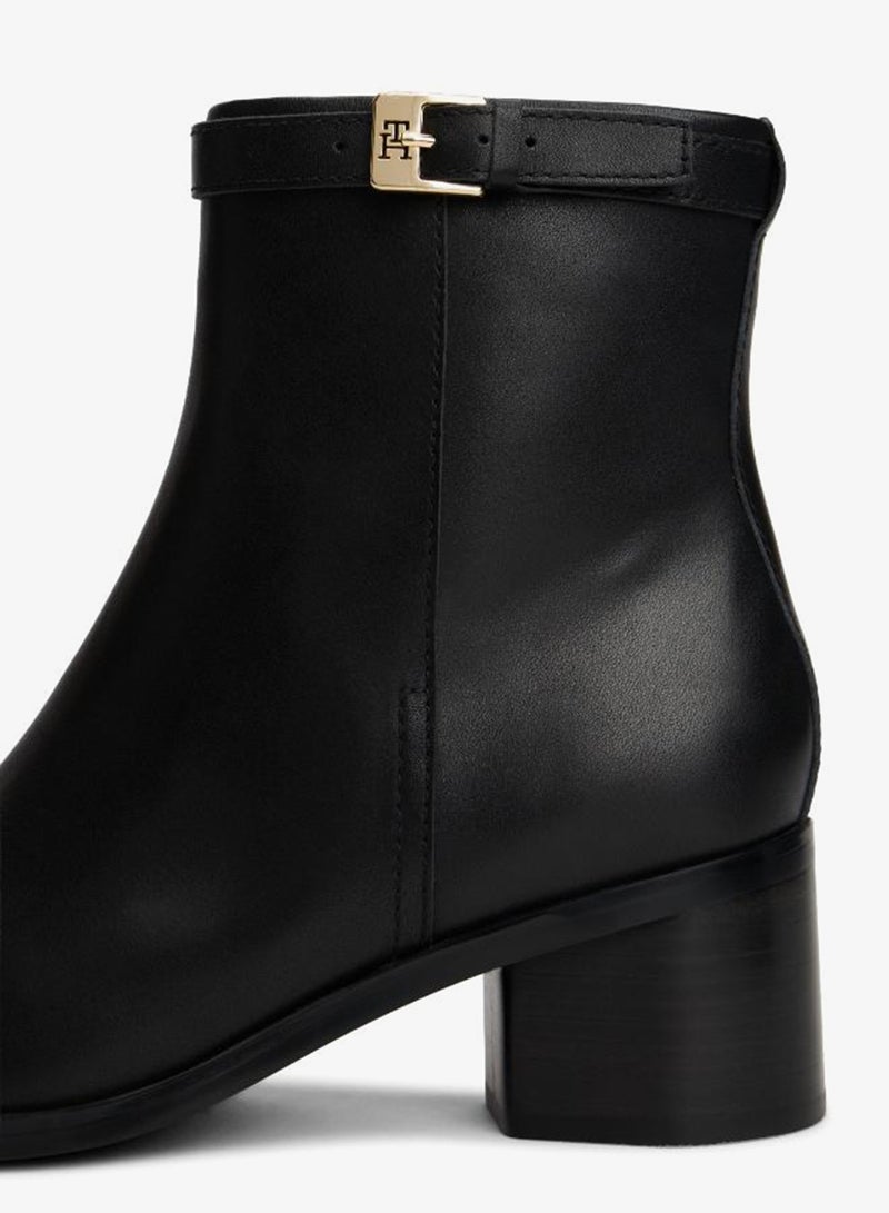 TOMMY HILFIGER Buckle Riding Mid Heel Bootie - Image 5