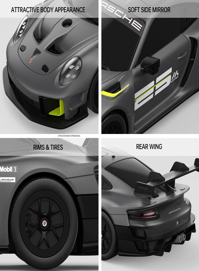 RASTAR Porsche 911 GT2 RS Model Car, 1:24 Scale RC Porsche 911 GT2 RS Clubsport 25 Remote Control Car for for Kids Adults, RC Sports Supercar Grey - Image 3