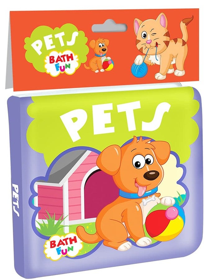 BRIJBASI Hello Friend Pet Animals Bath Book for Kids - 5 Spreads with Vibrant Illustrations, Washable 3+ Yrs - Image 1