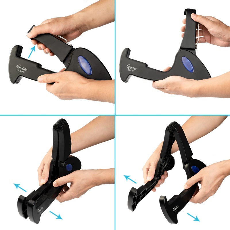 GUITTO Guitar Stand Tripod Adjustable Classic A-Frame Stand Universal for Acoustic and Bass Electric Guitars Folding Floor Travel Stand Small Single Holder (GGS-01) - Image 4