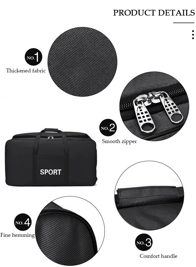 DUNISO Foldable Rolling Duffel Bag with 2 Wheels, Light Weight Travel Duffel bag with Large Loading Capacity, Inch Durable Travel Luggage Bag- Rugged, Collapsible Carry On Luggage Bag for Travel Camping Sports - Image 2