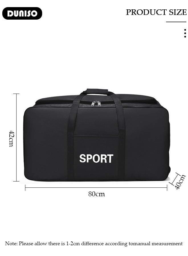 DUNISO Foldable Rolling Duffel Bag with 2 Wheels, Light Weight Travel Duffel bag with Large Loading Capacity, Inch Durable Travel Luggage Bag- Rugged, Collapsible Carry On Luggage Bag for Travel Camping Sports - Image 4