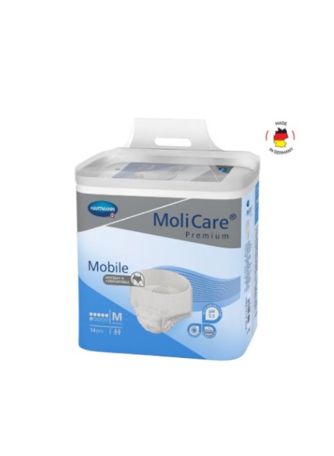 حفاضات سلس البول MoliCare Premium Mobile Comfort Plus، متوسطة، 30 قطعة