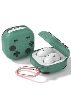 O Ozone Case For Samsung Galaxy Buds FE/Galaxy Buds 2 Pro/Galaxy Buds 2/ Galaxy Buds Pro/Galaxy Buds Live Case, 3D Game Console Design Silicone Cover- Green  - Image 1