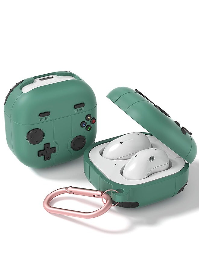 O Ozone Case For Samsung Galaxy Buds FE/Galaxy Buds 2 Pro/Galaxy Buds 2/ Galaxy Buds Pro/Galaxy Buds Live Case, 3D Game Console Design Silicone Cover- Green  - Image 1