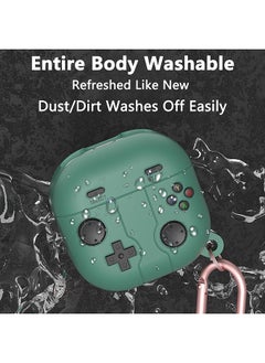 O Ozone Case For Samsung Galaxy Buds FE/Galaxy Buds 2 Pro/Galaxy Buds 2/ Galaxy Buds Pro/Galaxy Buds Live Case, 3D Game Console Design Silicone Cover- Green  - Image 5