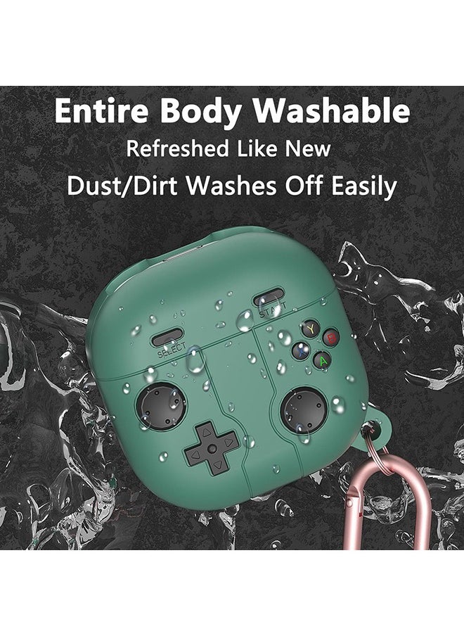 O Ozone Case For Samsung Galaxy Buds FE/Galaxy Buds 2 Pro/Galaxy Buds 2/ Galaxy Buds Pro/Galaxy Buds Live Case, 3D Game Console Design Silicone Cover- Green  - Image 5