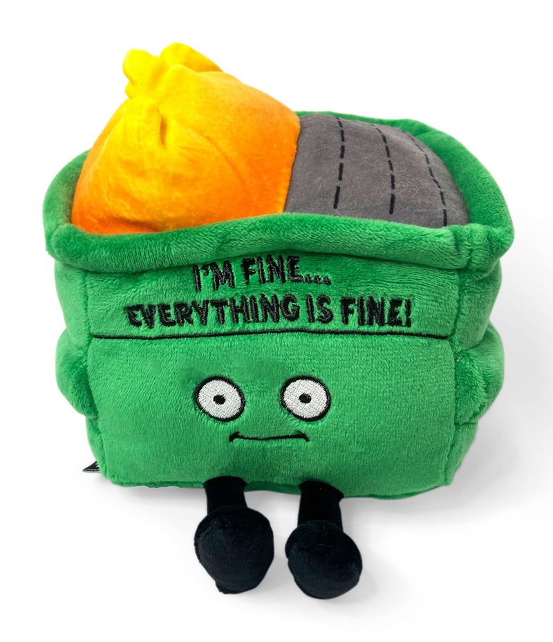 Punchkins Dumpster Fire Plushie Im Fine Everything is Fine Dumpster Fire Plush Emotional Support Plushie Funny Plush Toy for Gifting - Image 4