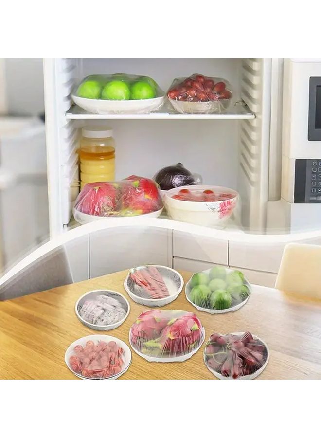 Transparent Reusable Stretchable Food Storage Covers 200 Packs Airtight Seal Easy Clean - Image 5