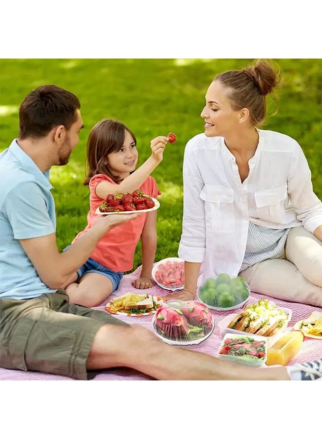 Transparent Reusable Stretchable Food Storage Covers 200 Packs Airtight Seal Easy Clean - Image 2