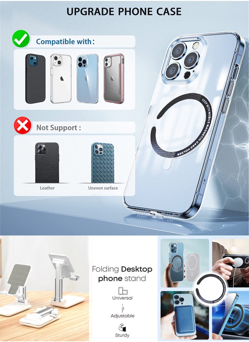 Generic Phone Charger and Accessory Kit 20W Fast Travel Adapter Car Charger Wireless Charging Pad Adjustable Phone Stand MagSafe Metal Ring Set For Smartphones  - Image 4