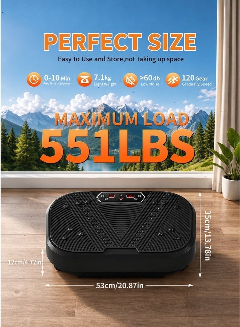 Vibration Plates, Full Body Shaker Workout Vibrate Stand with 2 Resistance Bands,Vibration Fitness Exercise Machine for Home Use - Image 2
