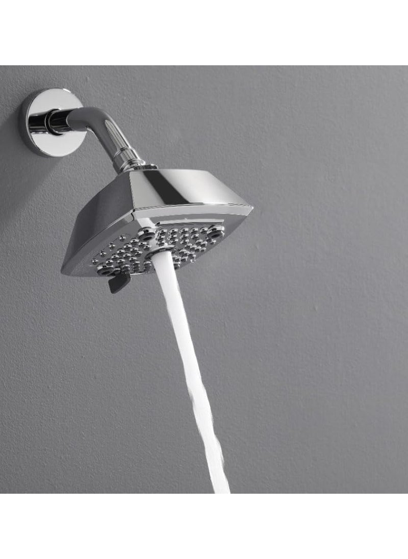 Aquieen Aquieen Wall Mounted Multi Function Overhead Shower 5 X 5 Square Chrome  - Image 3