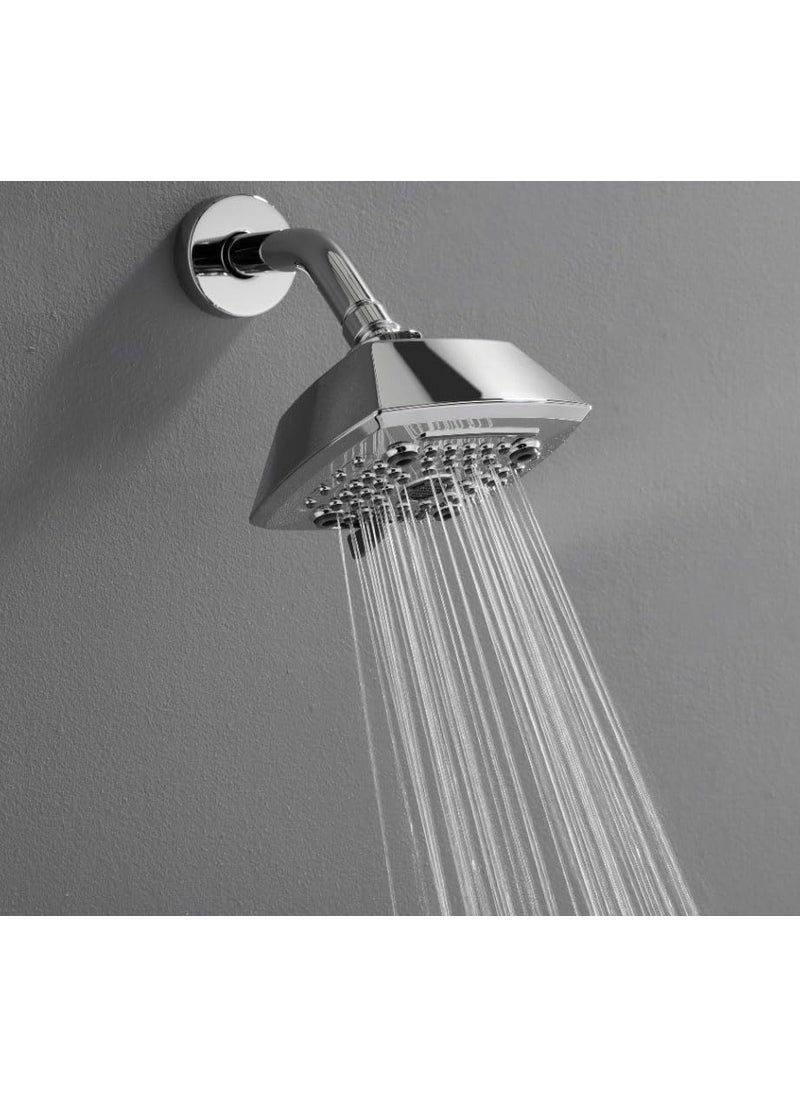 Aquieen Aquieen Wall Mounted Multi Function Overhead Shower 5 X 5 Square Chrome  - Image 1