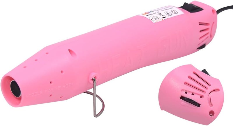 MOFA Resin Heat gun,6.6ft Cable 300W Hot Air Gun for Crafting,Acrylic Paint Dryer Multi-Purpose Electric Heating Nozzle (Pink Temp Regulation) - Image 1