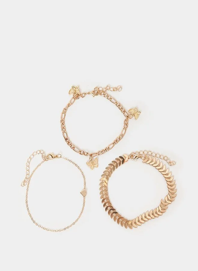 Styli Set of 3 - Butterfly Drop Assorted Anklets
