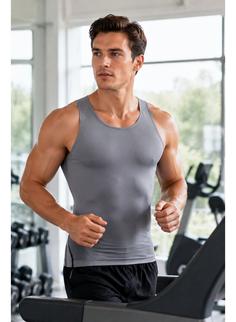 Men's Compression Tank Top Body Shaper Vest, Slim Fit Sleeveless Undershirt for Gym Workout and Daily Wear ﻿ - Image 1