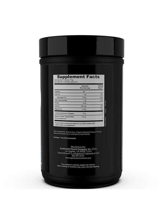 سوبيريور سورس مسحوق بروتين الكولاجين كيتو من سوبيريور سورس مع زيت MCT - يدعم صحة الشعر والبشرة والأظافر والمفاصل - خالي من منتجات الألبان - شوكولاتة، 14 أونصة - Image 2